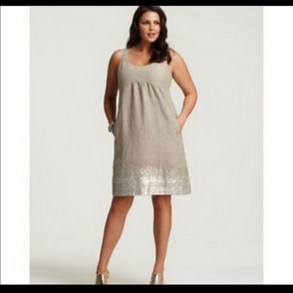 EILEEN FISHER organic linen dress size 12